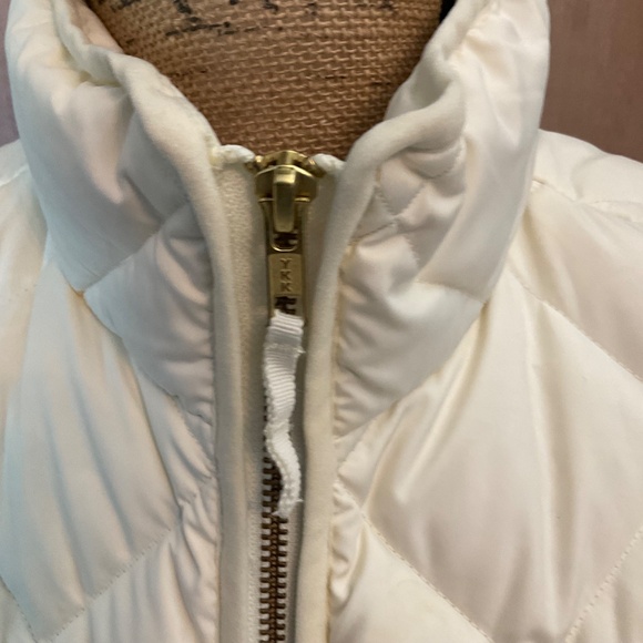 J. CREW Women's Vest Puffer Cream Puffer Quilted Gold Zipper XS - Picture 13 of 16